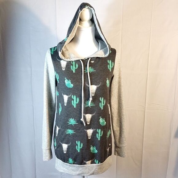 12PM By Mon Ami Cactus Cow Head Hoodie - Picture 6 of 6